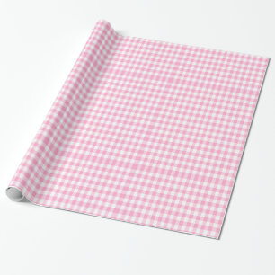 baby shower,baby girl,pink gingham wrapping paper