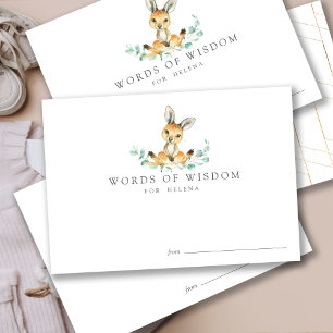 Baby Shower Baby Kangaroo Advice Card