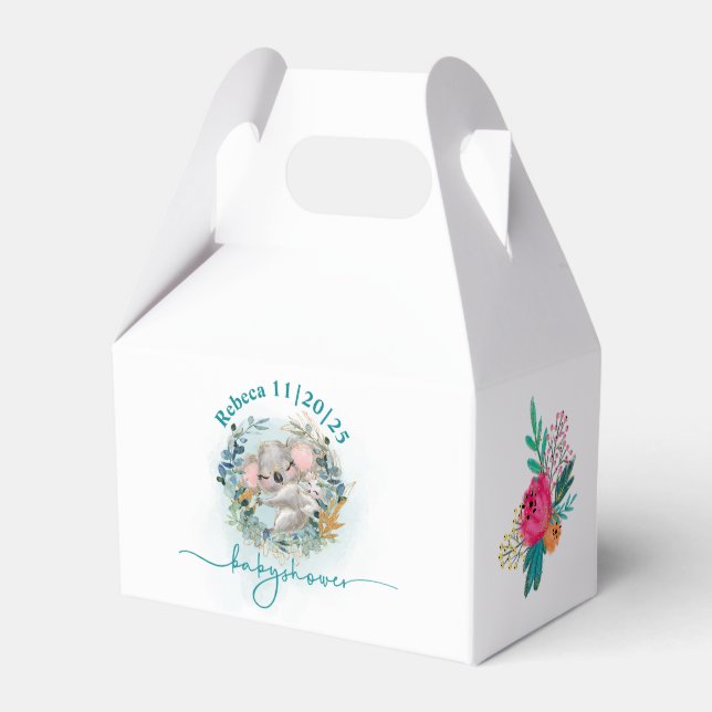 Baby Shower "Baby Koala" Gift Box (Front Side)