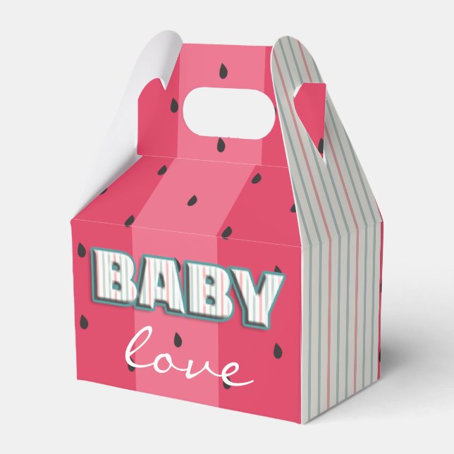 Baby Shower Baby Love Favour Box (Back Side)