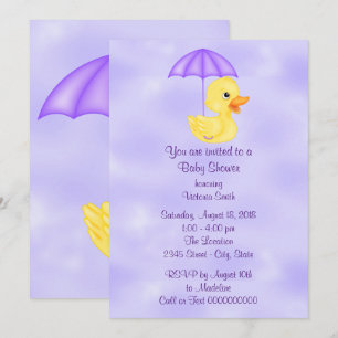 Baby Shower Baby Rubber Duck Invitation