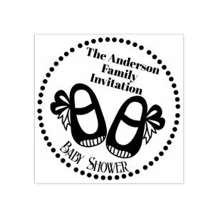 Baby Shower Baby Shoe Rubber Stamp