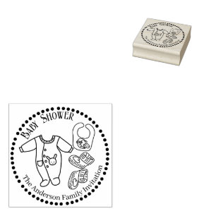 Baby Shower Baby Wear Rubber Stamp