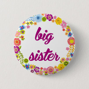Baby Shower Badge - Big Sister
