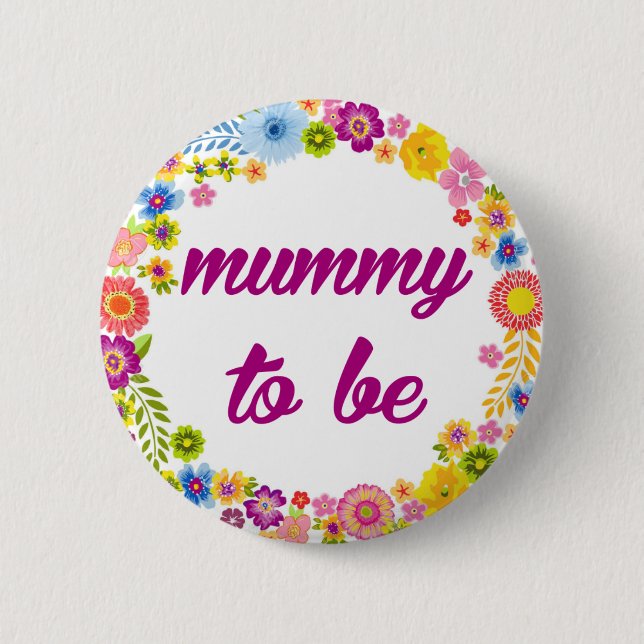 Baby Shower Badge - Mummy to be (Front)