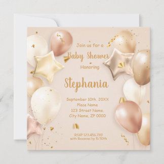 Baby Shower Balloons Invitation