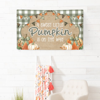 Baby Shower Banner A Little Pumpkin Is On The Way
