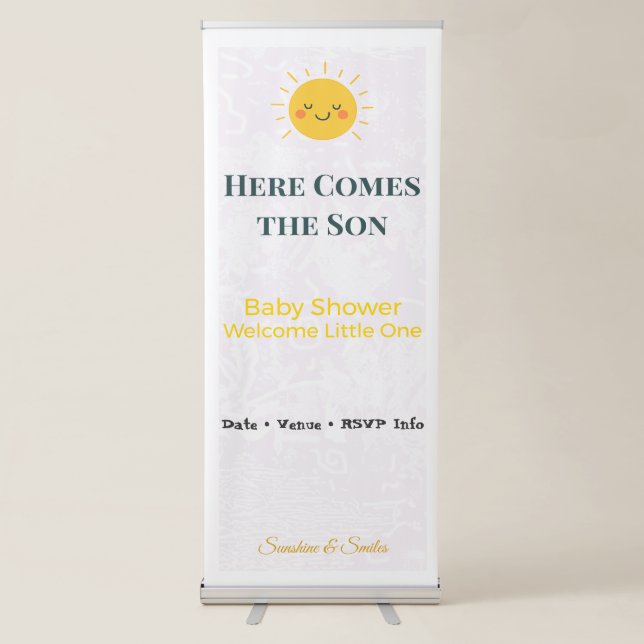 Baby Shower Banner | Sunshine Theme Decor (Front)