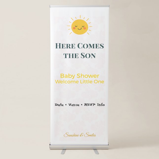 Baby Shower Banner | Sunshine Theme Decor (Front)