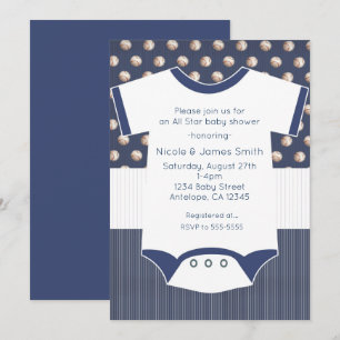 Baby Shower Baseball Themed Invitation