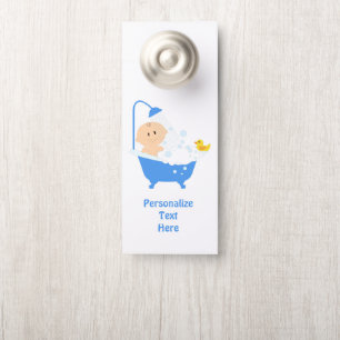 Baby Shower Bathtub  Bath Time Personalised Room Door Hanger