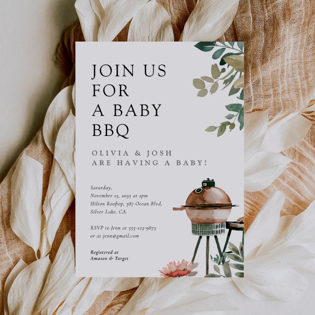 Baby Shower BBQ Gender Neutral Invitation (Creator Uploaded)