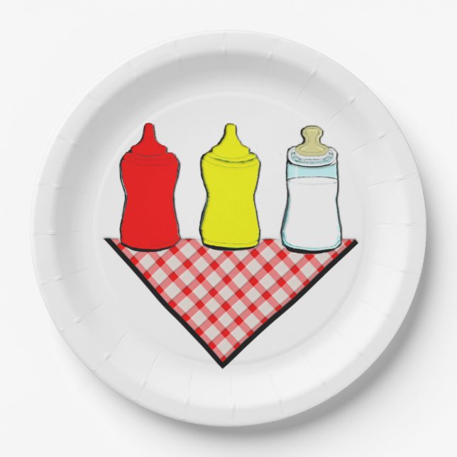 Baby Shower BBQ Paper Plate (Front)