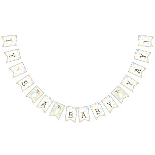 Baby Shower Beach Ball, Swallowtail Banner