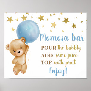 Baby Shower Bear Momosa Sign