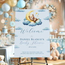 Baby Shower Bear Welcome Sign