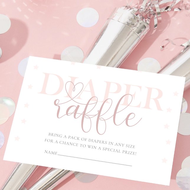Baby Shower Beautiful pastel Diaper raffle Enclosure Card (Creator Uploaded)