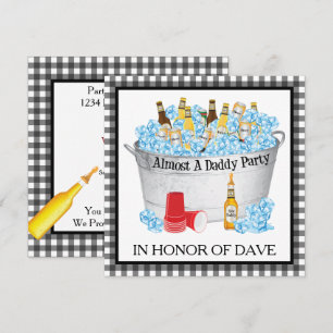 Baby Shower Beer Party - Almost a Daddy Invitation