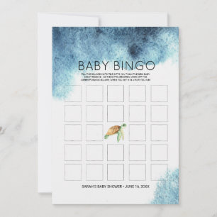 Baby Shower Bingo Card   Sea Turtle