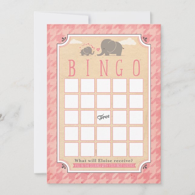 Baby Shower Bingo Cards (Front)