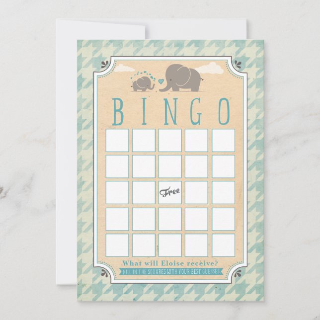 Baby Shower Bingo Cards (Front)