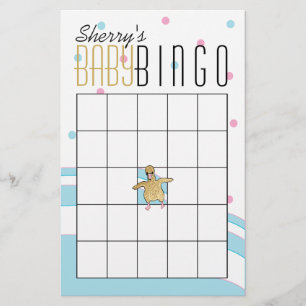 Baby Shower BINGO "Flamingo Mummy & Baby" Flyer