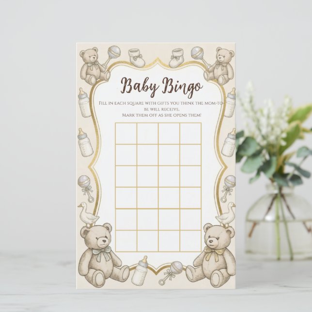 Baby Shower Bingo Game (Standing Front)