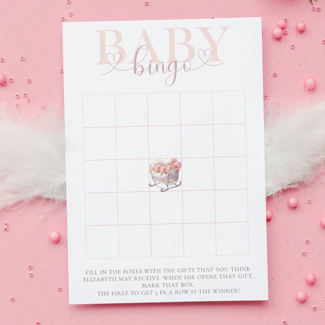 Baby Shower Bingo Game Baby Basket pastel (Creator Uploaded)