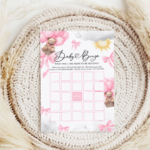 Baby Shower Bingo Game, Bear Baby Bingo Game