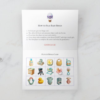 Baby Shower Bingo Game Board10. Fun Party Holiday Card