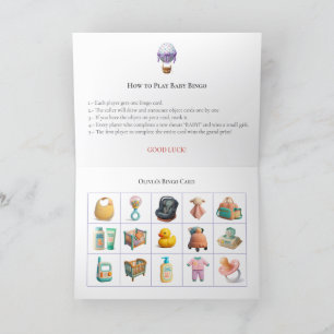 Baby Shower Bingo Game Board8. Fun Party Holiday Card