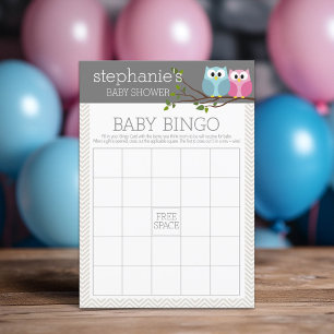 Baby Shower Bingo Game - Cute Owls