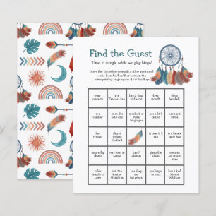 Baby Shower Bingo Game Dreamcatcher Find the Guest