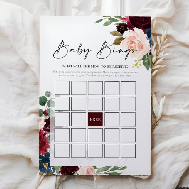  Baby Shower Bingo Game Floral  (Creator Uploaded)