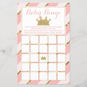 Baby Shower Bingo, Little Princess Flyer