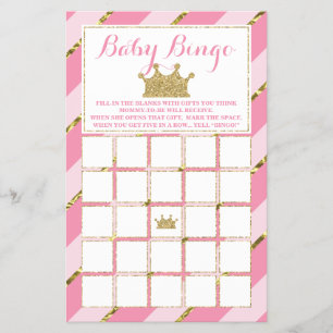 Baby Shower Bingo, Little Princess Flyer