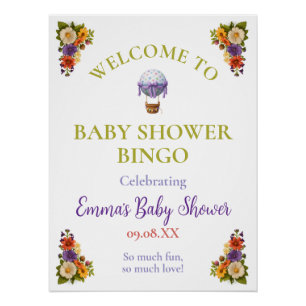 Baby Shower Bingo Welcome Sign – Party Poster