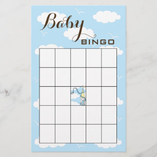 Baby Shower BINGO Yellow/Blue/Castle Flyer