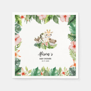 Baby Shower Birthday Napkins Safari Friends