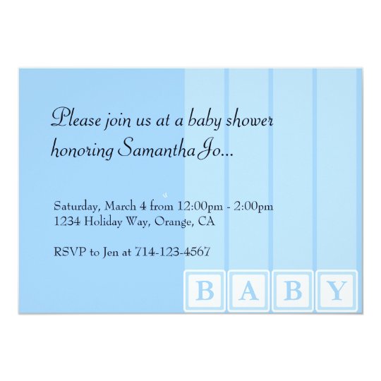 Baby Shower Blocks Card