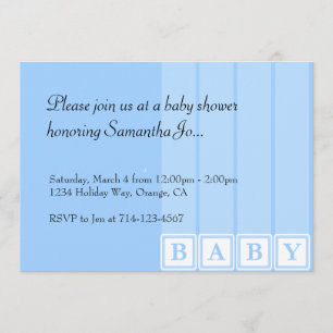 Baby Shower Blocks Invitation