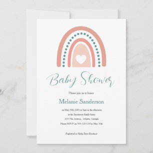 Baby Shower Boho Rainbow Invitation