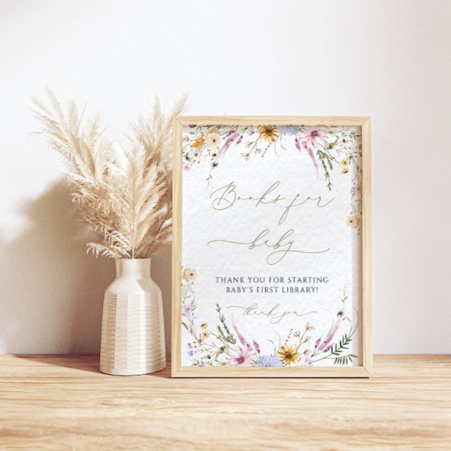 Baby Shower Book for Baby Boho Wildflowers Poster (Creator Uploaded)