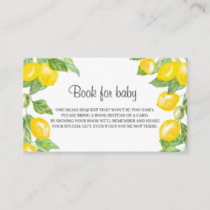 Baby shower Book request Enclosure Card