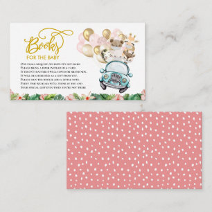 Baby Shower Book Request Enclosure Card   Safari