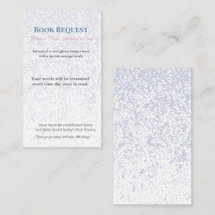 Baby Shower Book Request Library Card Keepsake