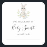 Baby Shower Bookplate Woodland Rabbit Sticker<br><div class="desc">Baby Shower Bookplate Sticker featuring a watercolor baby rabbit. A great addition for Baby's First Library or use as a personalised This Book Belongs To Sticker. Pair with our matching bring a book request card</div>