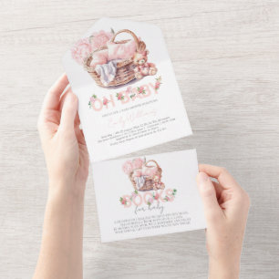Baby Shower & Books for Baby Baby Basket All In One Invitation