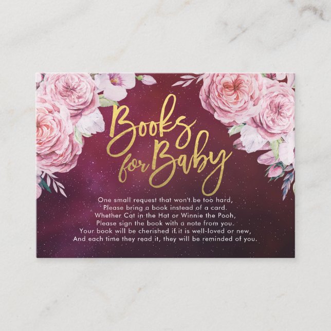 Baby Shower Books for Baby / Bring a book Request Enclosure Card (Front)