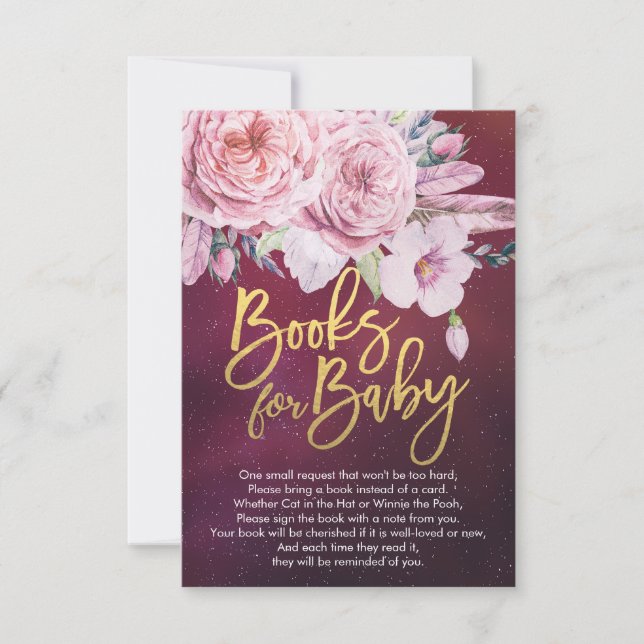 Baby Shower Books for Baby / Bring a book Request Invitation (Front)